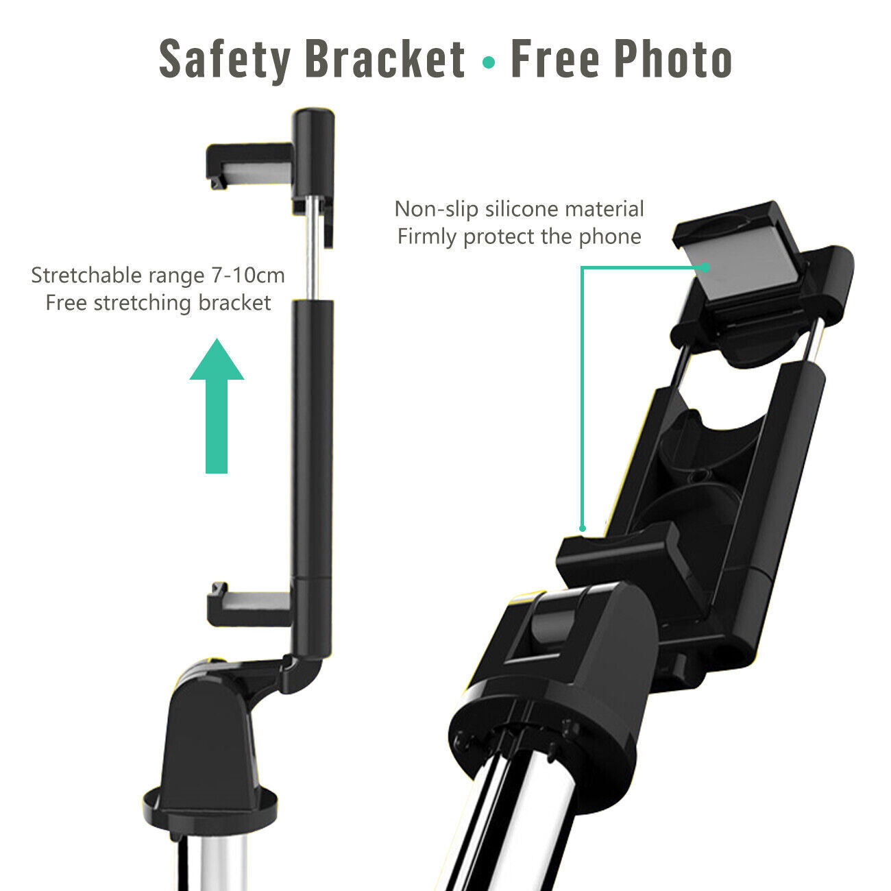 3-in-1 Universal Selfie Sick Tripod Stand For Cell Phone With Bluetooth Remote