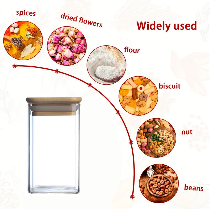 18Pcs Square Spice Jars With 72 Stickers, Kitchen Pepper Jars For Salt Seasoning