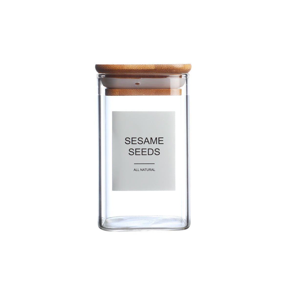 18Pcs Square Spice Jars With 72 Stickers, Kitchen Pepper Jars For Salt Seasoning