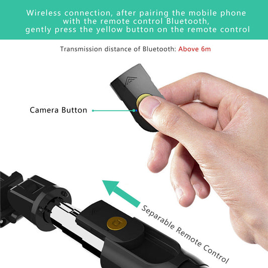 3-in-1 Universal Selfie Sick Tripod Stand For Cell Phone With Bluetooth Remote